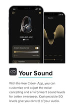 Load image into Gallery viewer, Cleer Audio, Enduro ANC Noise Cancelling Headphones, Long Lasting 60 Hour Battery, Ambient Sound Levels, Bluetooth Headphones, Smart Controls with Cleer+ App - Dark Navy
