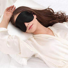Load image into Gallery viewer, Alaska Bear Natural Silk Sleep Mask, Blindfold, Super Smooth Eye Mask (Black)
