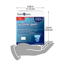 Load image into Gallery viewer, Amazon Basic Care Nicotine Polacrilex Coated Gum 4 mg (nicotine), Ice Mint Flavor, Stop Smoking Aid; quit smoking with nicotine gum, 160 Count
