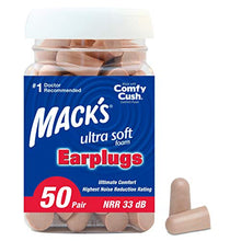Load image into Gallery viewer, Mack&#39;s Ultra Soft Foam Earplugs, 50 Pair - 33dB Highest NRR, Comfortable Ear Plugs for Sleeping, Snoring, Travel, Concerts, Studying, Loud Noise, Work
