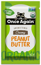 Load image into Gallery viewer, Once Again Organic Creamy Peanut Butter - 1.15oz Squeeze Packs, 10 Count - Salt Free, Unsweetened - USDA Organic, Gluten Free Certified, Vegan, Kosher
