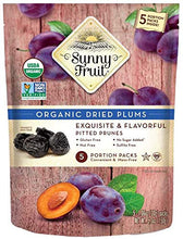 Load image into Gallery viewer, ORGANIC Prunes - Sunny Fruit - (5) 1.06oz Portion Packs per Bag | Purely Dried Plums - NO Added Sugars, Sulfurs or Preservatives | NON-GMO, VEGAN &amp; HALAL
