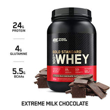 Load image into Gallery viewer, Optimum Nutrition Gold Standard 100% Whey Protein Powder, Extreme Milk Chocolate, 2 Pound (Packaging May Vary)
