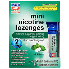 Load image into Gallery viewer, Rite Aid Mint Nicotine Lozenges, 2mg - 81 Lozenges | Quit Smoking Products
