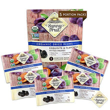 Load image into Gallery viewer, ORGANIC Prunes - Sunny Fruit - (5) 1.06oz Portion Packs per Bag | Purely Dried Plums - NO Added Sugars, Sulfurs or Preservatives | NON-GMO, VEGAN &amp; HALAL
